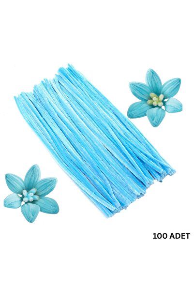 roco paper Şönil Tel, El İşi, DIY, Hobi ve Çiçek Yapım Teli, Pastel Mavi, 100...