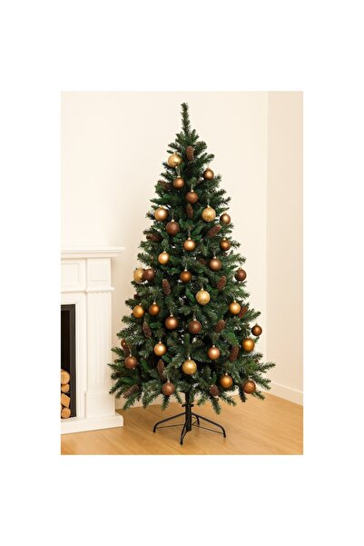 AB HOMES Artificial Christmas Tree, green, 2.1 m, 962 branches, decorative cones