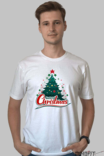 GILDAN Tricou De Craciun Brad Decorat Cu Stele Barbat