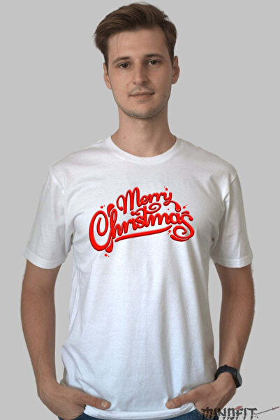 GILDAN Tricou De Craciun Merry Christmas Rosu Neon Barbat