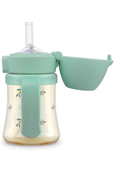 GROSMIMI Flip Top Spill Proof Sippy Cup, PPSU, BPA Free, 6 oz, Stage 2 Straw ...