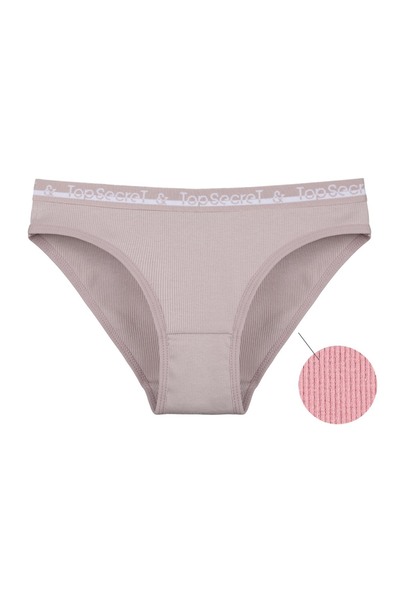 Donella Pachet de 5 chiloți din bumbac material elastic tricotaj cu striații pentru femei 2132PD1