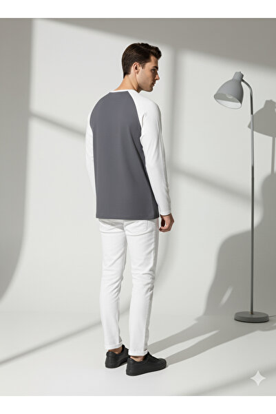 ribana Men's Relax Fit Comfortable Cut Cotton Soft Textured Crew Neck Sweatshirt