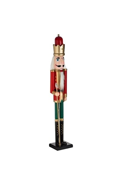 AB HOMES Christmas Decoration, Wooden King with LED, 85 cm, Red
