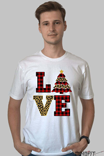 GILDAN Tricou De Craciun Love Cu Brad In Stil Animal Print Barbat