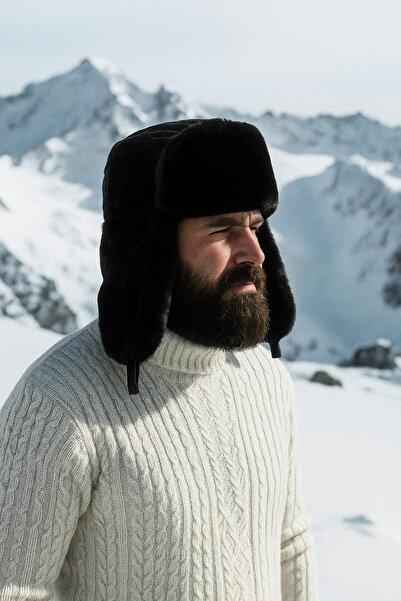 moda nokta %70 deri %30 Acrylıc İçi Kürklü Rüzgar Geçirmez Desenli Rus Pilot Şapka ( Kadın ve Erkekler İçin )