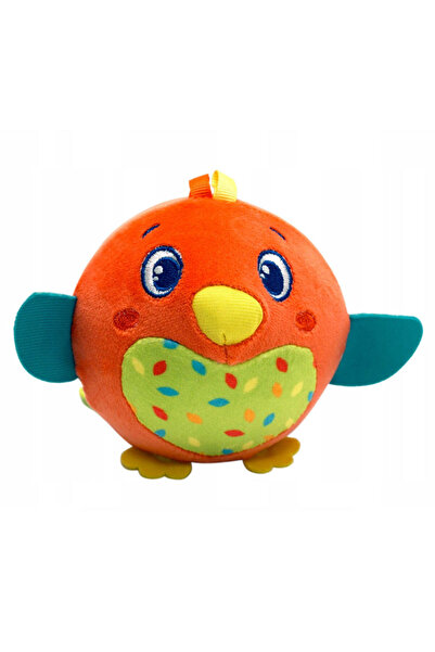 Animals Παιχνίδι από βελούδο με ζώα και πουλάκι, κουδουνίστρα για μωρά Clemen...