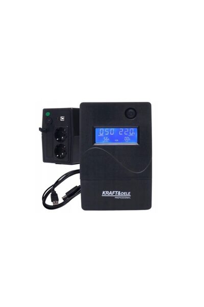Kraft UPS, voltage stabilizer 220V, LCD display, 1000VA / 600W,