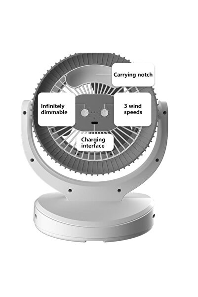 LILY Desk fan with 3 speeds, 360 degree rotation, silent