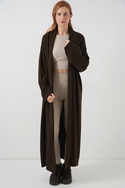 Hiccup Bdart Open Front Long Knit Cardigan
