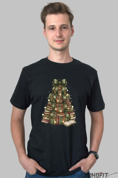 GILDAN Tricou De Craciun Brad Din Carti Barbat