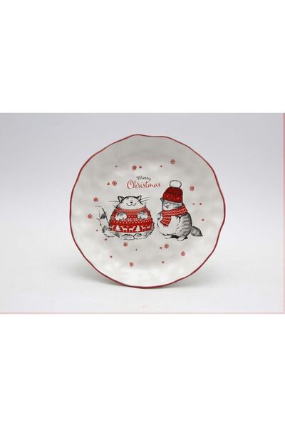 regency Regency round platter, 2 kittens pattern, White/Multicolor