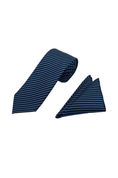 Brianze 7,5 см темно-синій краватковий хустку з синіми смужками