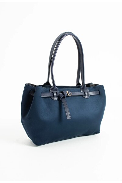 grand coco Жіноча елегантна деталізована темно-синя замшева сумка через плече