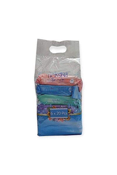 Norsina Small Wet Wipes – Norsin – 6 packs × 20 wipes – Assorted Colors