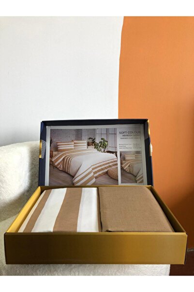 Bikaya Home New Box Double Duvet Cover Set | Sheet Without Elastic Band | Daily Use | Dowry Chest | Luxury Boxed