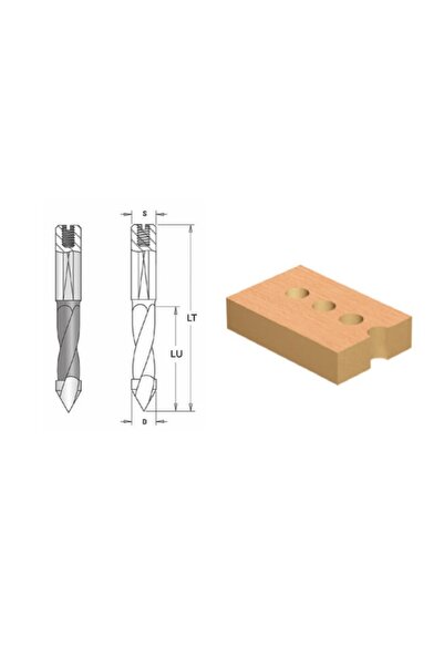 ELBE Τρυπάνι CMS για διαμπερείς και τυφλές οπές, πεπλατυσμένος κυλινδρικός άξ...