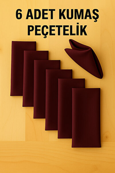 SADEN HOME 6 Adet Organik Ham Amerikan Servis Ve Servis Peçetesi Sofra Sunum Takımı