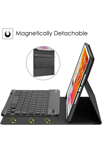 UnDePlus Samsung Galaxy Tab S10 Fe+ Plus 13.1Inch Case with Wireless Keyboard Case Mobax Turkish X620 X626