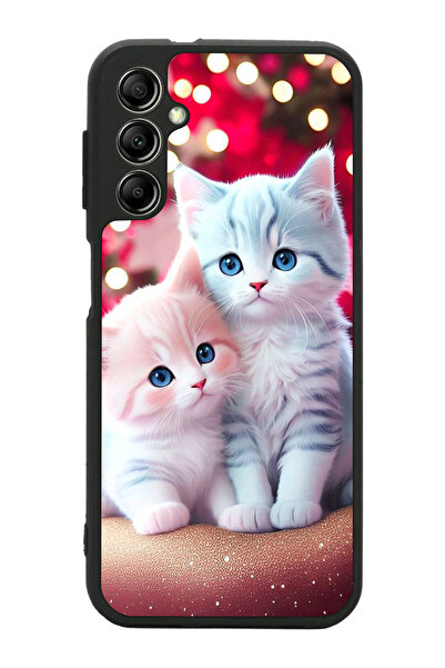 Aksel Kılıf متوافق مع هاتف سامسونج جالاكسي A34 مطبوع ، أسود غير لامع، سيليكون...