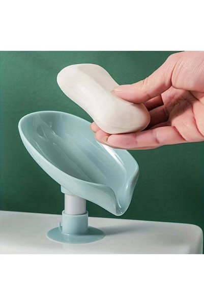 Generic [Easy Install Soap Holder Drain] Elegant Leaf-Shaped Soap Holder: Dra...