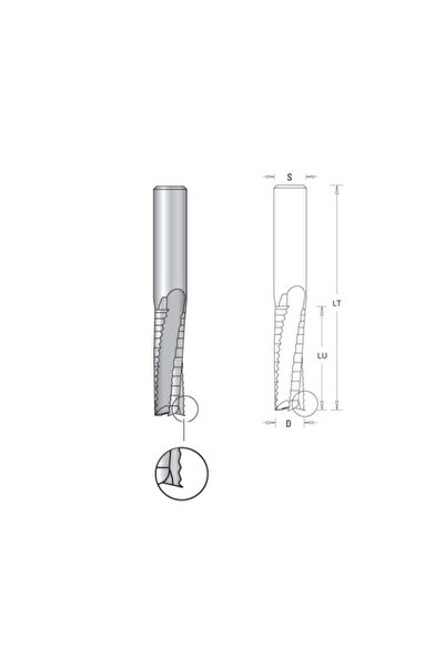 ELBE Freza de carbura metalica integrala 10x80x30 Z=2