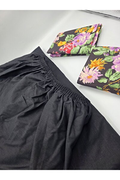 pınarhome collectıon 100% COTTON FABRIC RUBBERED SHEET+PILLOW CASE CORNER DEEP 28-30 CM SOFT FABRIC NEW SEASON