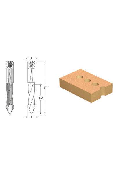 ELBE Τρυπάνι CMS, διαμπερείς οπές, πεπλατυσμένος κυλινδρικός άξονας, βίδα ρύθ...