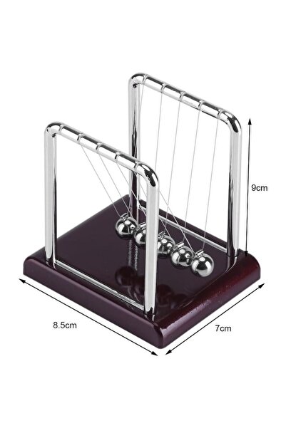 AB HOMES Newton's Cradle, AB HOMES, 5 Silver Kinetic Balls, Black/Silver