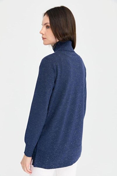 Desen 23391 Tll Angeli̇na so Fully Buttoned Fishbone Collar Complete Sweater