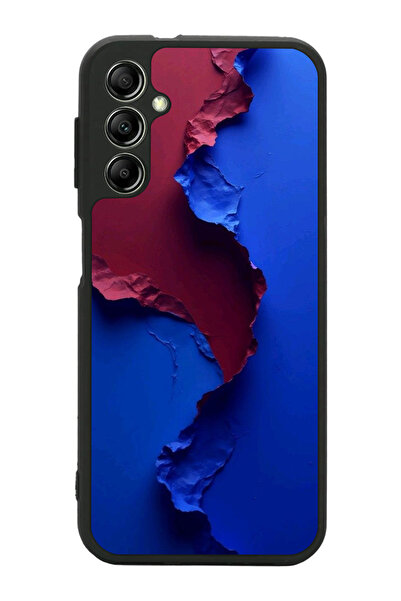 Aksel Kılıf متوافق مع هاتف سامسونج جالاكسي A14 مطبوع، أسود غير لامع، سيليكون ...