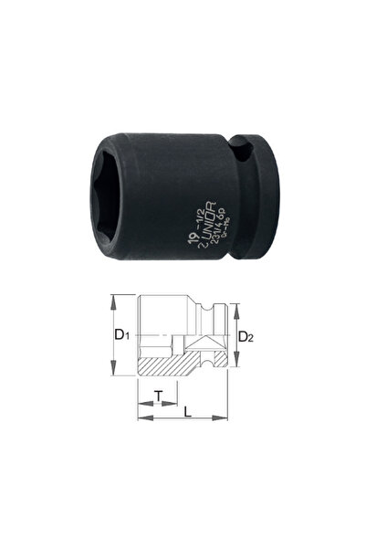 Unior Καρυδάκια κρούσης 1/2'', DIM 19