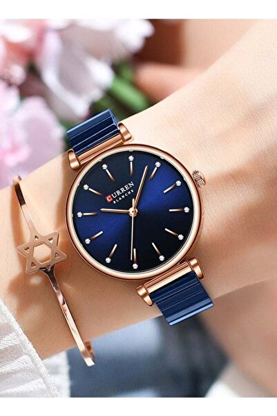 Curren 9081 Stainless Steel Slim Quartz Wrist Watch for Girls