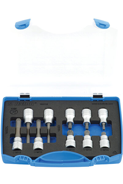 Unior Trusa de capete chei tubulare cu profil ZX 1/2'' in cutie de plastic