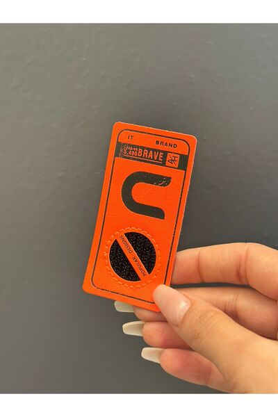 Gönülden Tasarım Αξεσουάρ ραπτικής με λογότυπο U σε χρώμα νέον 8x4 εκ. Πορτοκαλί