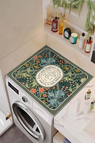 Mahita Home Yıkanabilir Kaymaz Tabanlı Çamaşır Makinesi Örtüsü Modern Kullanı...