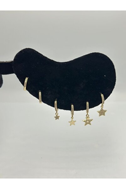 MyladyAccessoriess Row Star Set Earrings (Steel) Silver