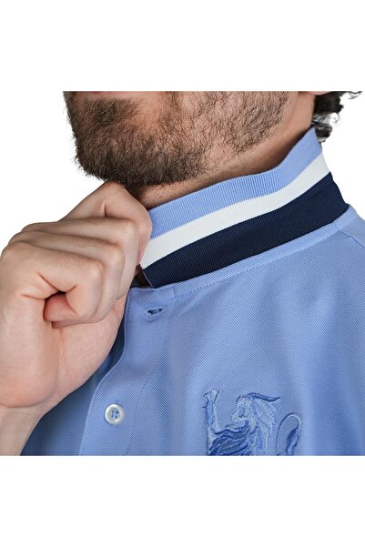 Giordano Men's 3D Lion Polo: Slim Fit, Bold Embroidery, Premium Pique