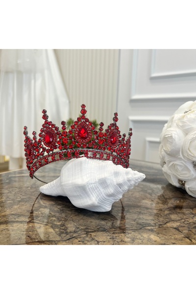 Taşmeran Shuttle Stone Design Bridal Tiara High Quality Wedding Henna Engagement Promise Crown A-9-K Tky0429