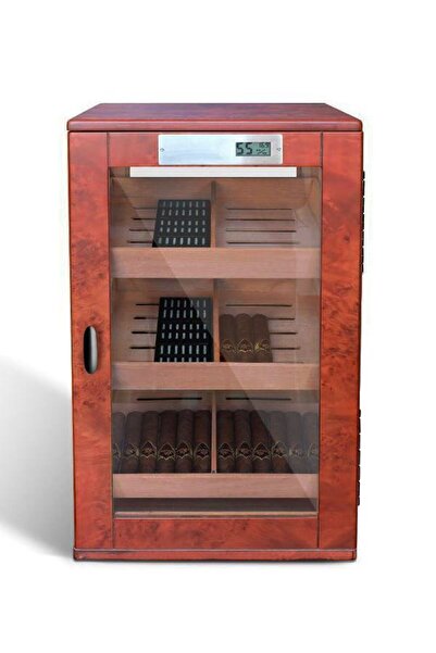 Falconetti Sedir Ağacı 3 Katlı Camlı Özel Humidor Puro Kutusu rd11