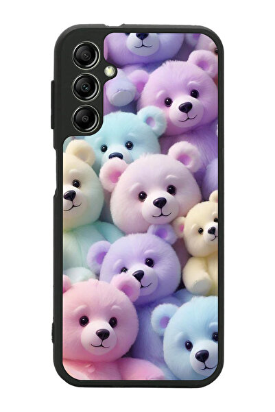 Aksel Kılıf متوافق مع هاتف سامسونج جالاكسي A34 مطبوع ، أسود غير لامع، سيليكون...