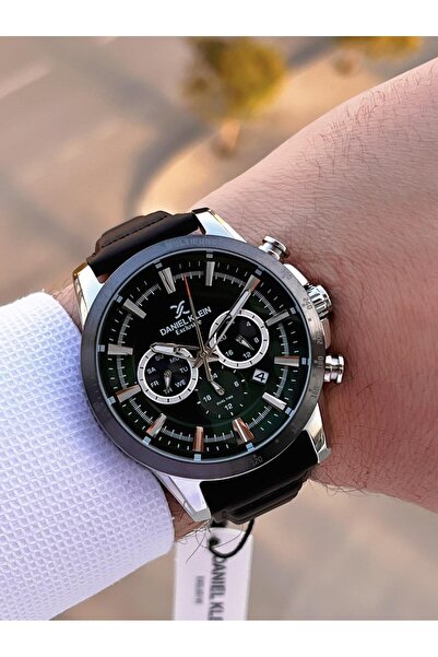 Daniel Klein Men's Wristwatch 30 Meters Water Resistant Leather Strap Cord + Bracelet Gift Vs.Blkt.