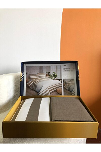 Bikaya Home New Box Double Duvet Cover Set | Sheet Without Elastic Band | Daily Use | Dowry Chest | Luxury Boxed