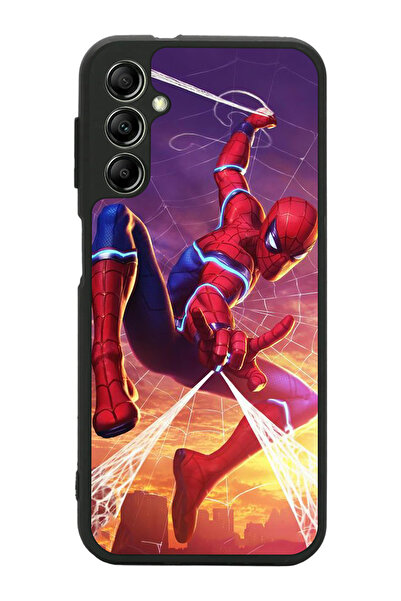 Aksel Kılıf متوافق مع هاتف سامسونج جالاكسي A34 مطبوع ، أسود غير لامع، سيليكون...