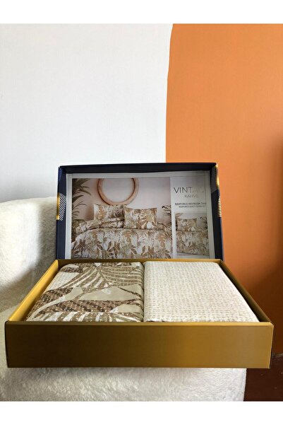 Bikaya Home New Box Double Duvet Cover Set | Sheet Without Elastic Band | Daily Use | Dowry Chest | Luxury Boxed