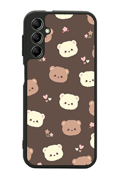 Aksel Kılıf متوافق مع هاتف سامسونج جالاكسي A34 مطبوع ، أسود غير لامع، سيليكون...