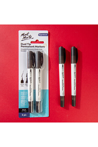 Mont Marte Mm Black Permanent Marker Pen 2-Pack
