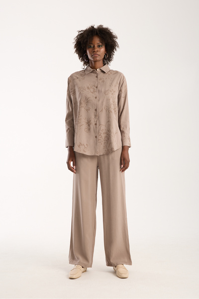 MAİMODA طقم قميص وبنطلون بالازو للنساء