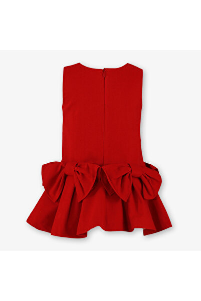 miranda Red girls' dress with bows