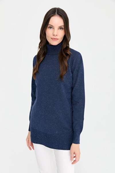 Desen 23391 Tll Angeli̇na so Fully Buttoned Fishbone Collar Complete Sweater